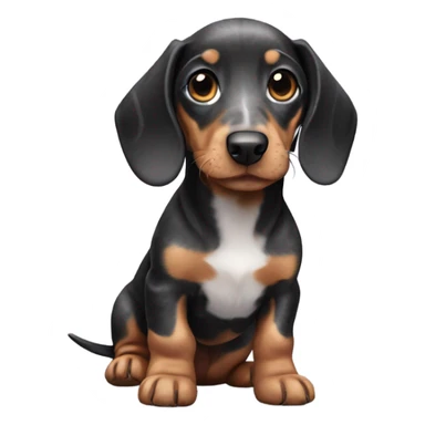 marble dachshund puppy sticker