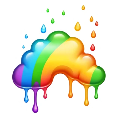 rainbow puke emoji sticker