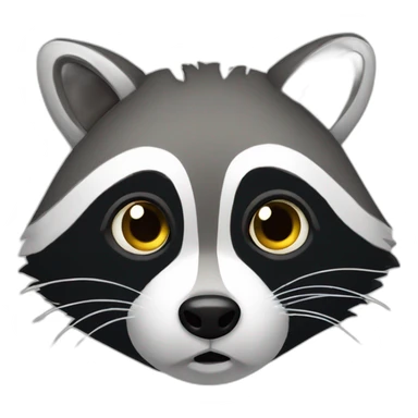 the raccoon is afraid sticker