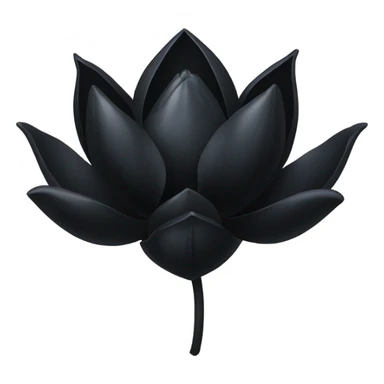 black lotus flower emoji sticker