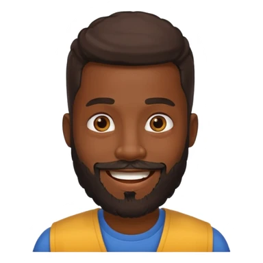 bearded black man sticker