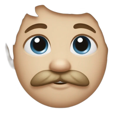 un bébé qui as des moustaches  sticker
