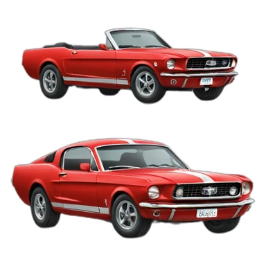 red mustang car sticker