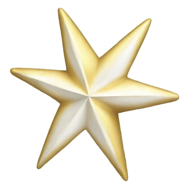 North Star  white and gold sticker