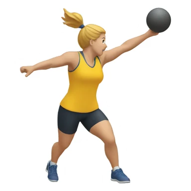 woman throwing shot put sticker