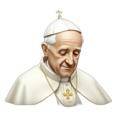 the pope innocently snorting lines sticker