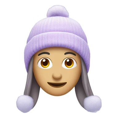 pastel purple winter hat sticker