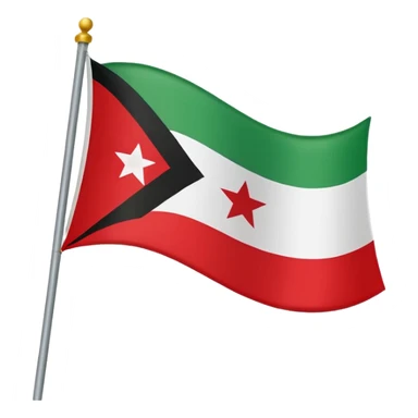 The flag had a three lined color, the top is green with Arabic written لا اله الا الله محمد رسول الله، in the moliddle it's white with black star, in the bottom is red color sticker