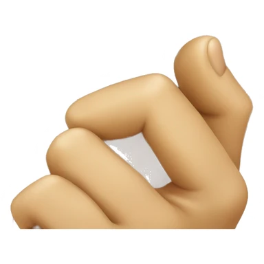 Person biting their finger sticker