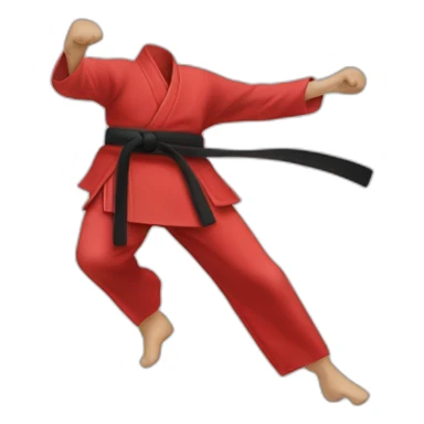 martial arts RED belt sticker