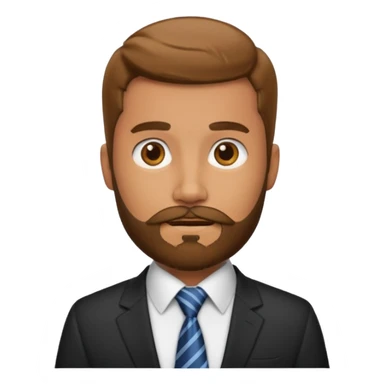 man wearing a tie with a beard sticker
