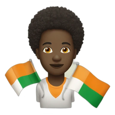 ivorian-supporter-with-ivory-coast-flag sticker