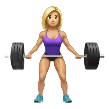 Deadlift exercise sticker