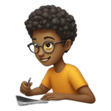 young Illustrator working in ad agency with a good hai sticker