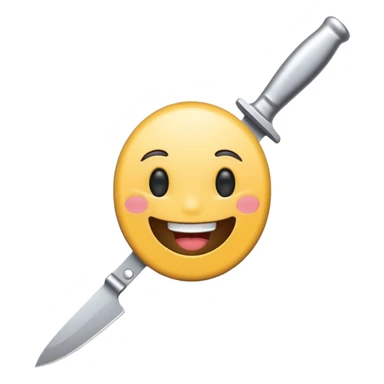 cute knife with face sticker