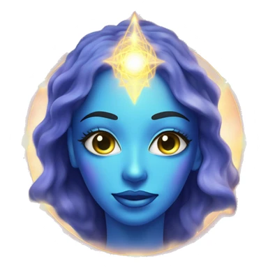 Pleiadian radiant glowing diva woman female third eye sticker