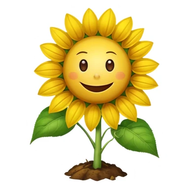 An exact  picture of the sunflower from Plants vs. Zombies sticker