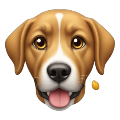 Un chien qui boit du coca sticker