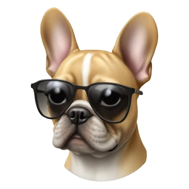 Frenchie with sunglasses  sticker