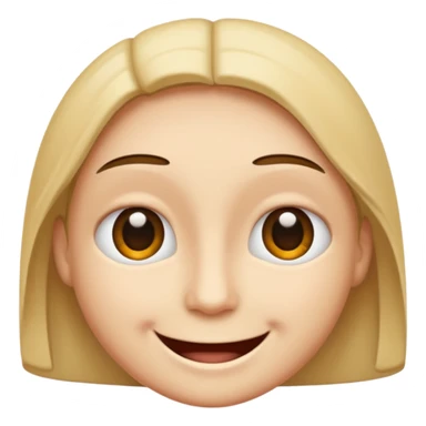 A smiling face with half open eyes. sticker