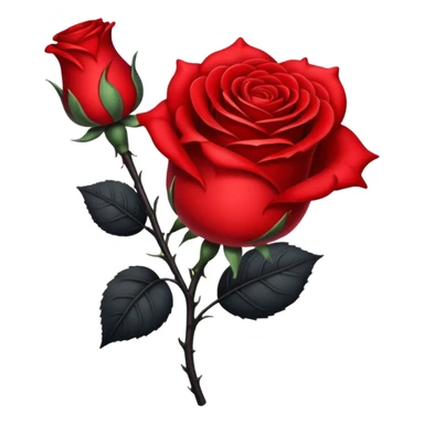 heart with a gothic rose stem sticker