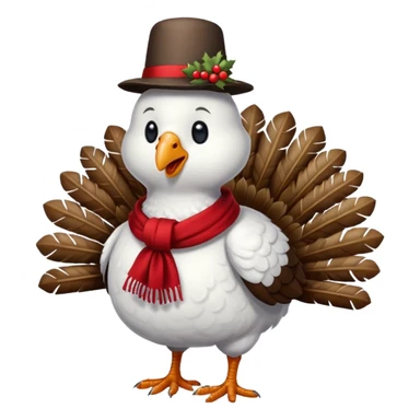 Fancy snow turkey sticker