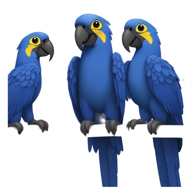 Hyacinth Macaw pair Full Body happy smiling sticker