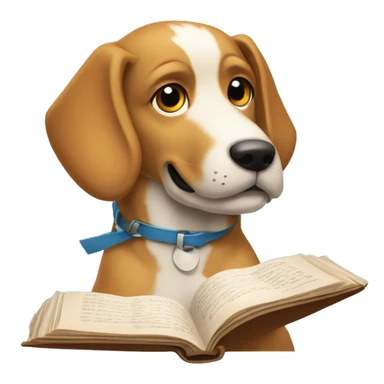 Un perro leyendo un periódico  sticker