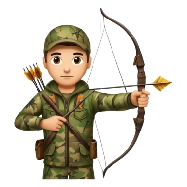 The classic hunter image with bow and arrow sticker