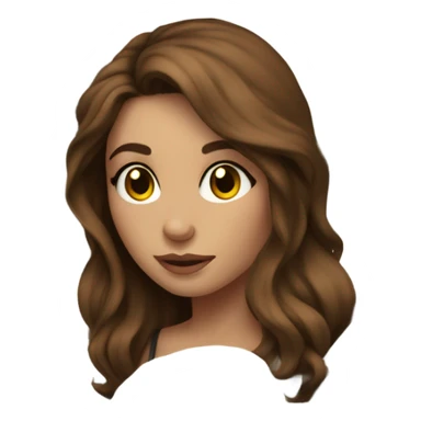 Beautiful tattooed woman long brown hair climbing rocks sticker