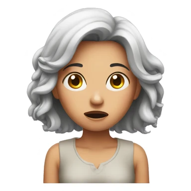 Woman scared sticker