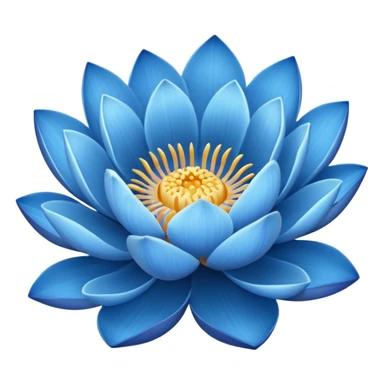 blue lotus flower sticker