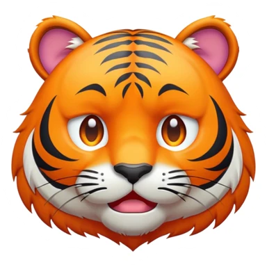 crying sad tiger face for Twitch emote sticker