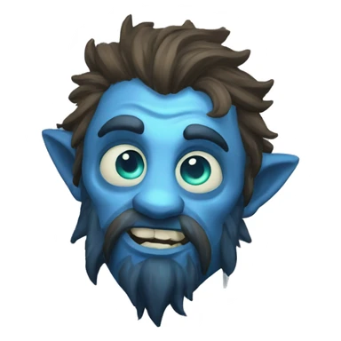 spectral giant blue firbolg surprised sticker