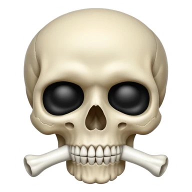 Skull shushing sticker