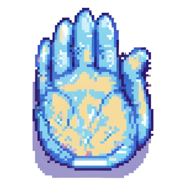 cat's clenched paw pixel art sticker