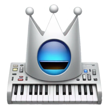 a synth with a crown on the corner sticker