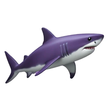 Dark purple shark with muscles  sticker