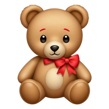 teddy bear with bow ribbon  sticker
