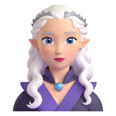 Mother of Dragons Daenerys Targaryen with silver hair, upper body sticker