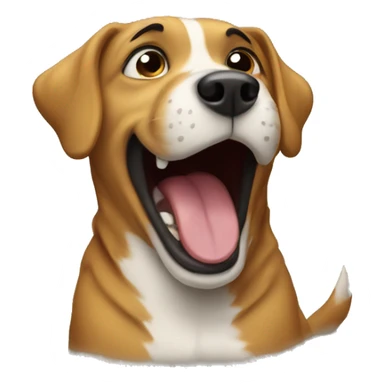 Dog singing  sticker