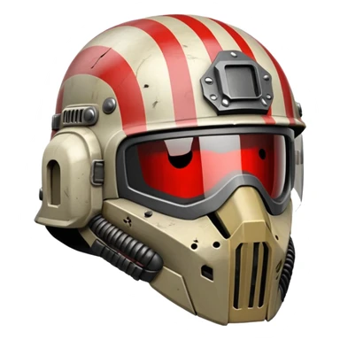 helmet with red stripes inspired by Killa from Escape from Tarkov sticker