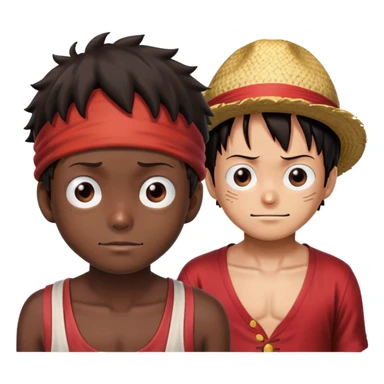 Luffy africain vs Luffy français  sticker