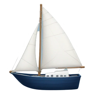 Navy blue hulled sailboat sticker