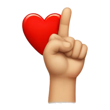 Emoji with heart and middlefinger up sticker