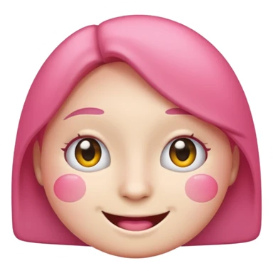 một emoji cảm xúc hạnh phúc, chỉ gồm 2 mắt trắng, má hồng sticker