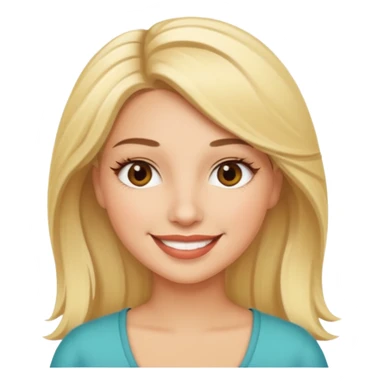 Blonde latina emoji with lashes sticker
