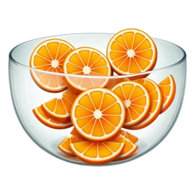 Orange slices candy in bowl sticker