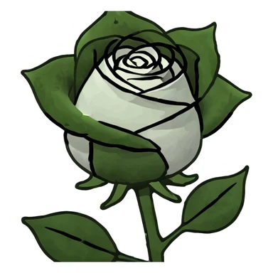 Real black rose sticker