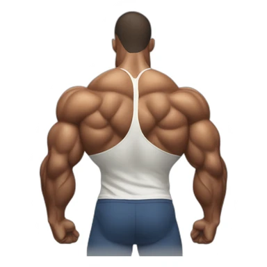 bodybuilder with wide and dense back muscles sticker